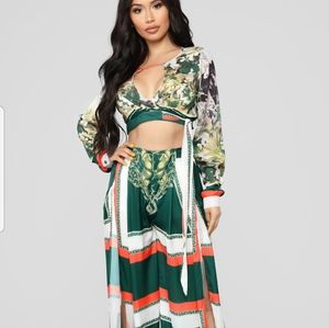 Fashion Nova 2 piece Pant Set